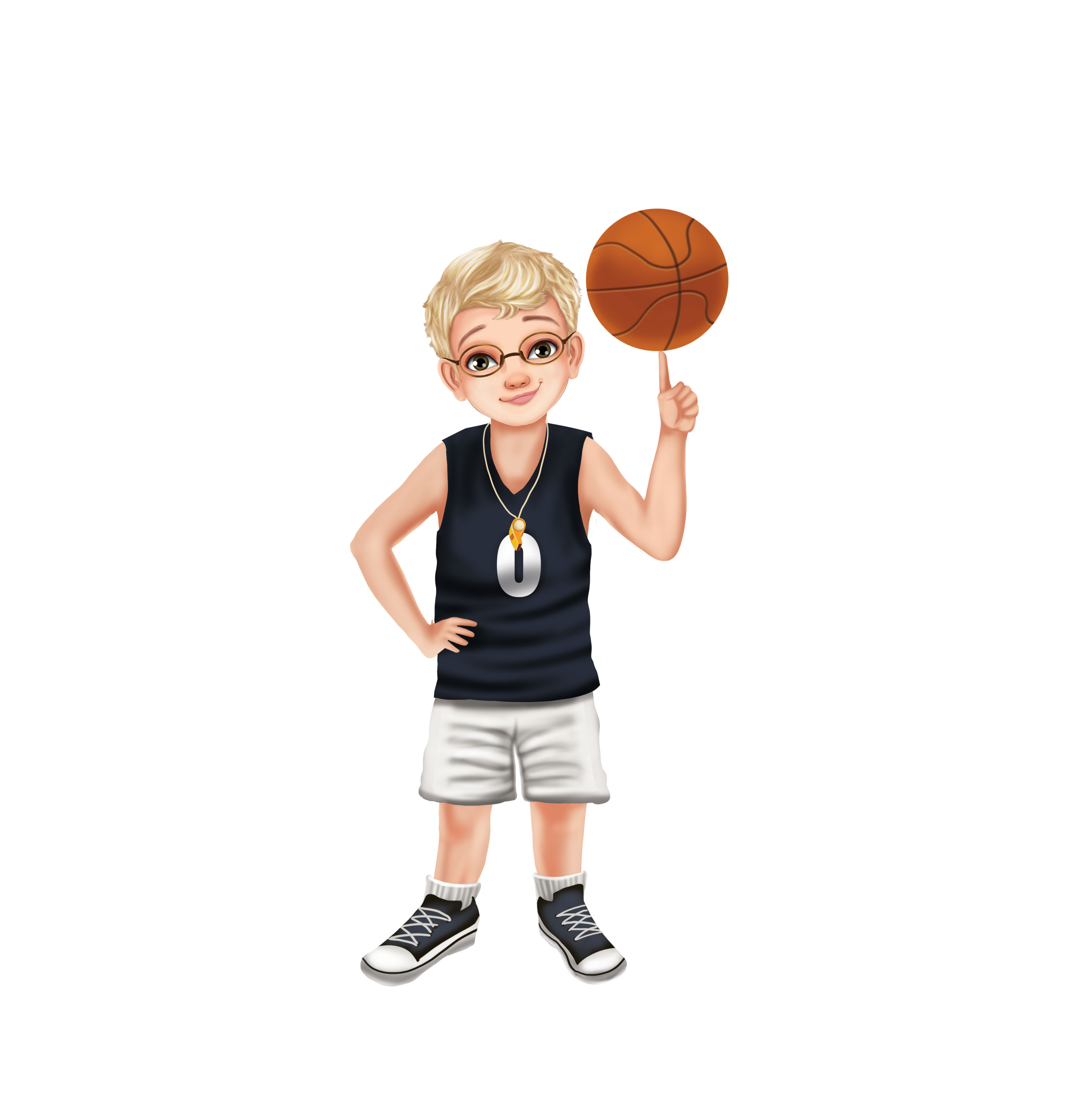 Cooper spinning a basketball